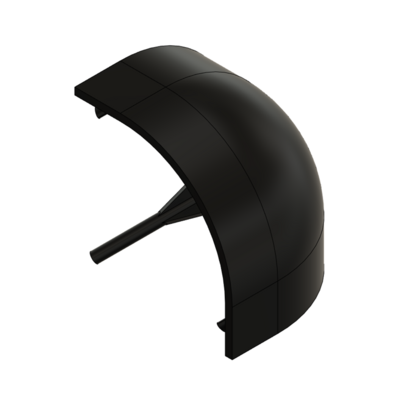 60-260-1 MODULAR SOLUTIONS PART<br>END CAP FOR 3-WAY BODY CONNECTION, ROUND, BLACK, USED WITH 40-010-1